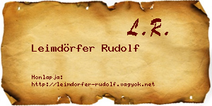 Leimdörfer Rudolf névjegykártya