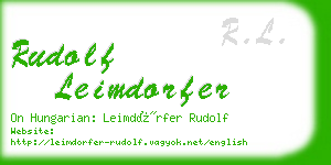 rudolf leimdorfer business card